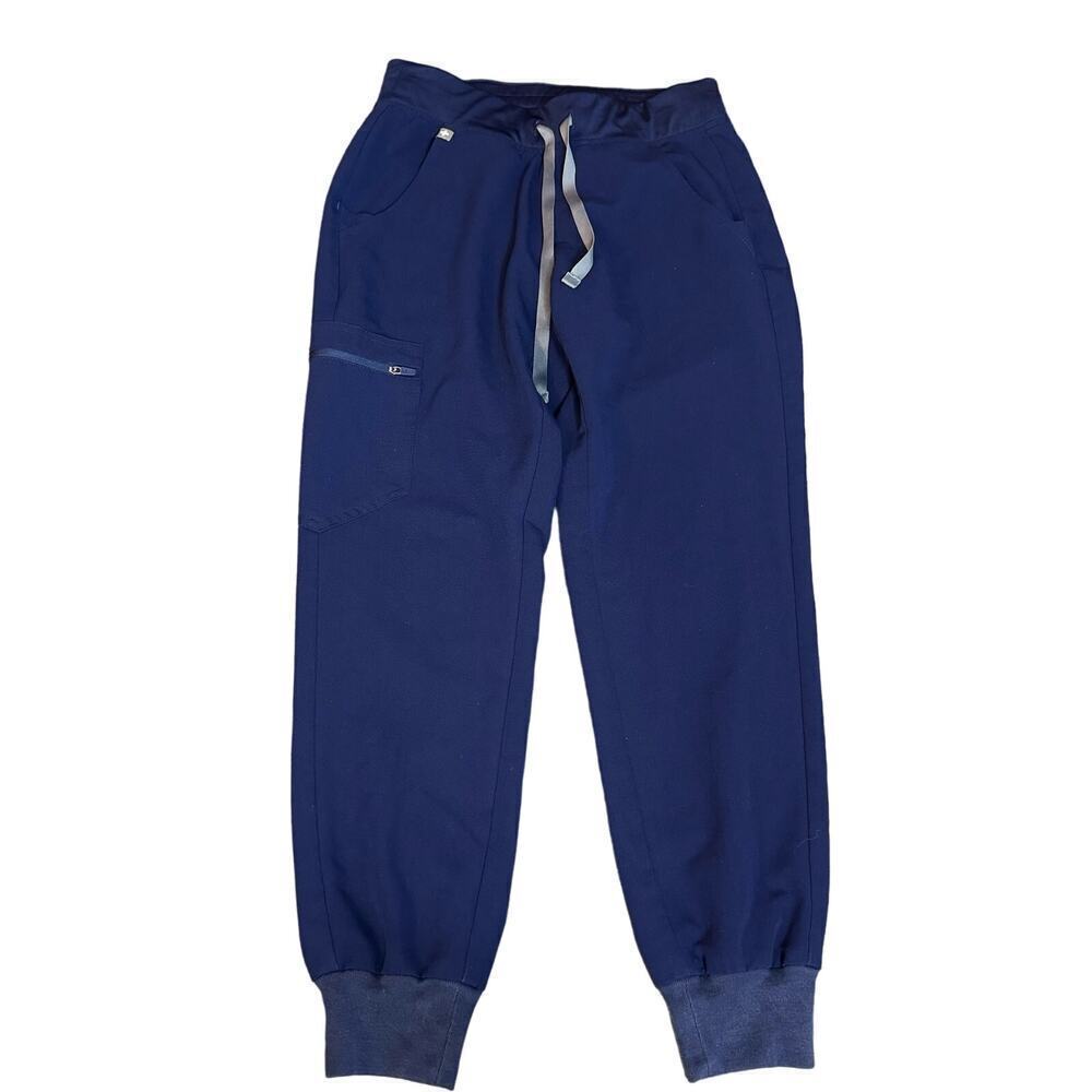 Figs Women's High Waisted Zamora Jogger Scrub Pants Size XS Ceil Blue